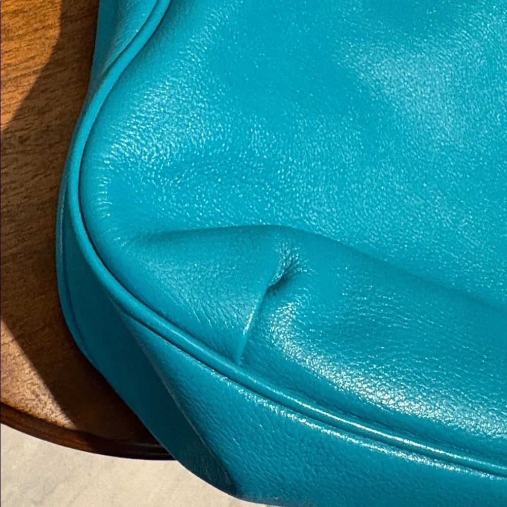 Marc Jacobs Satchel shoulder/Crossbody bag leather turquoise Brass Hardware